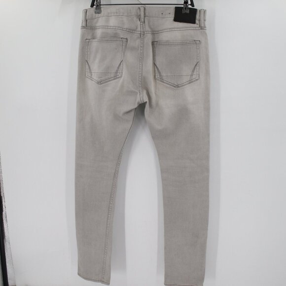 All Saints Jeans Men 34 L31 Slim Fit Cigarette Button Fly Mid Rise Stretch Denim - Picture 3 of 13